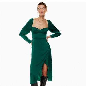 NWT Aritzia Wilfred Masquerade dress green size 4